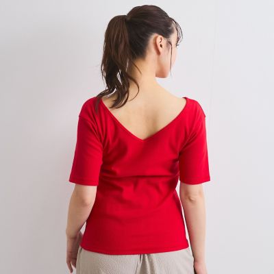 テレコボートネック２ＷＡＹトップス≪手洗い可能≫