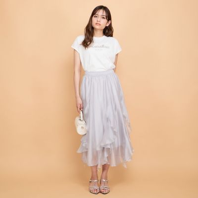 スパンコール刺繍ロゴＴシャツ≪手洗い可能≫