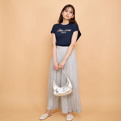 スパンコール刺繍ロゴＴシャツ≪手洗い可能≫