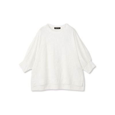 フラワーカットジャガードトップス≪手洗い可能≫