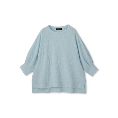 フラワーカットジャガードトップス≪手洗い可能≫