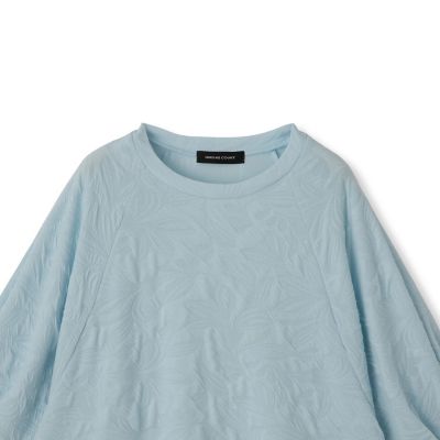 フラワーカットジャガードトップス≪手洗い可能≫