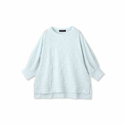 フラワーカットジャガードトップス≪手洗い可能≫