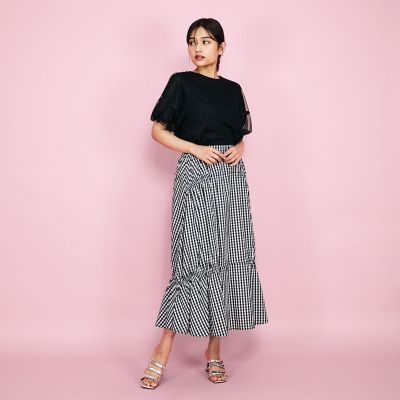 ドットチュールレイヤードカットソー≪手洗い可能≫