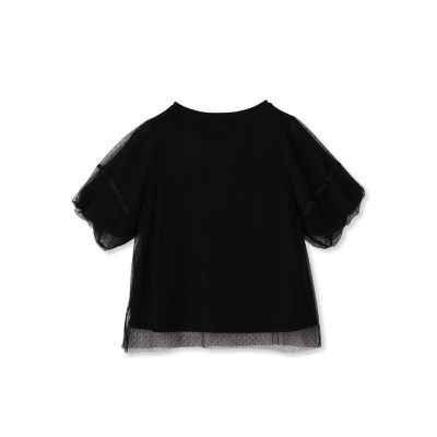 ドットチュールレイヤードカットソー≪手洗い可能≫