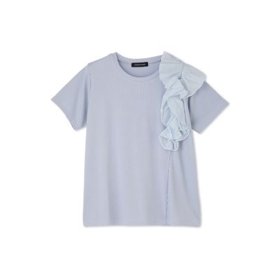 アシメショルダーフリルＴシャツ≪手洗い可能≫