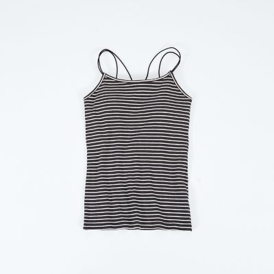 【SALE】QUEENS COURT（Women）/クイーンズコート カップ付きナローストラップボーダーキャミ&#8810;手洗い可能&#8811; 30ブラウン系その他 トップス【三越伊勢丹/公式】