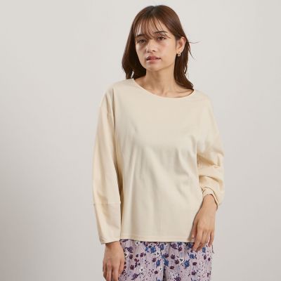 シルキースムースランタンスリーブカットソー≪手洗い可能