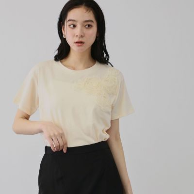 チュールフラワーモチーフプルオーバー | QUEENS COURT（Women