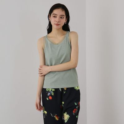 ＜QUEENS COURT（Women）＞チュールネックラインタンクトップ