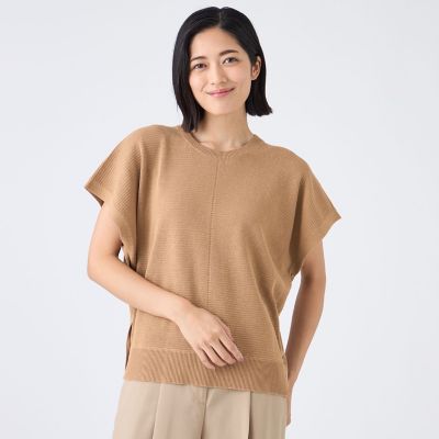 ＜TRANSWORK (Women)＞【ウォッシャブル】マルチウェイニットジレ