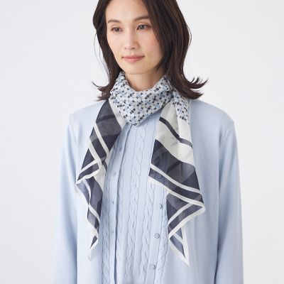 ウォッシャブル】剣先幾何ストール | TRANSWORK (Women)/トランス