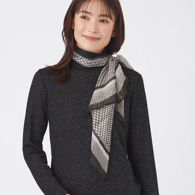 千鳥シルクシフォン剣先スカーフ | TRANSWORK (Women)/トランスワーク