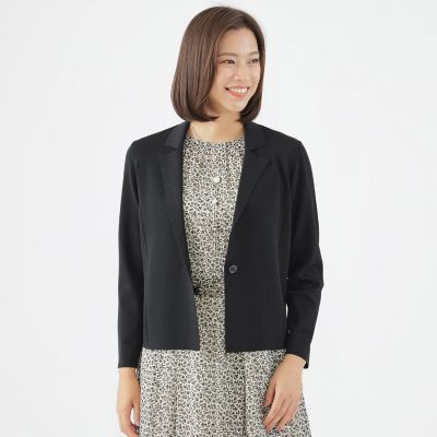 ＜TRANSWORK (Women)＞【ウォッシャブル】コンフォートニットジャケット