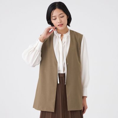 ＜TRANSWORK (Women)＞【ウォッシャブル／接触冷感／防シワ】エアリーウーステッドジャケット