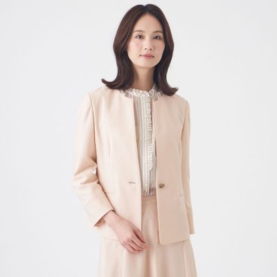 ピンク系 レディースのノーカラージャケット | 三越伊勢丹オンライン