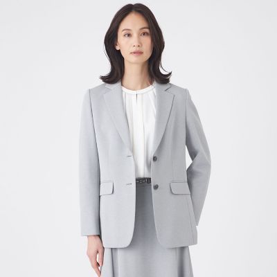 ＜TRANSWORK (Women)＞【美シリーズ・ウォッシャブル】トリアセスビンダイヤゴナルジャケット