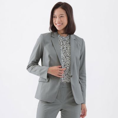 ＜TRANSWORK (Women)＞【美シリーズ】【セットアップ対応】【ウォッシャブル】ルクスジャージテーラードジャケット