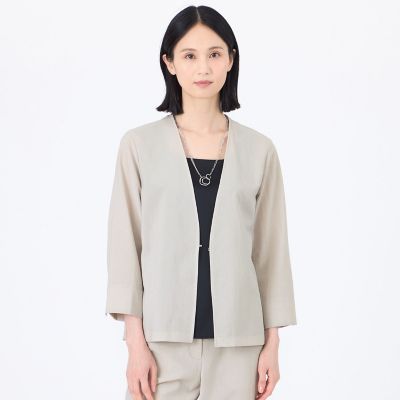 ＜TRANSWORK (Women)＞【ウォッシャブル】【接触冷感】【吸水速乾】ハイカウントワルツジャケット