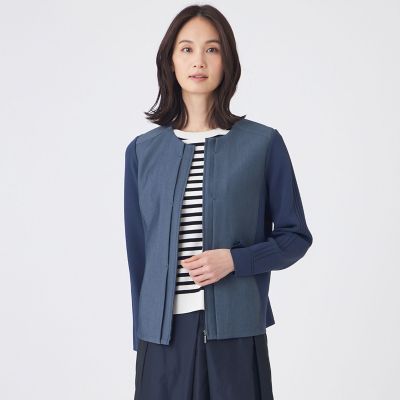 ＜TRANSWORK (Women)＞【ウォッシャブル】ソフトジーニージャケット