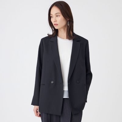 ＜TRANSWORK (Women)＞【ＵＶ対策・着用しわ軽減・ウォッシャブル】エアリーコードレーンテーラードジャケット