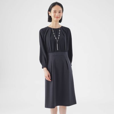 ＜TRANSWORK (Women)＞【美シリーズ】【ウォッシャブル】【セットアップ対応】トリアセトリココンビワンピース