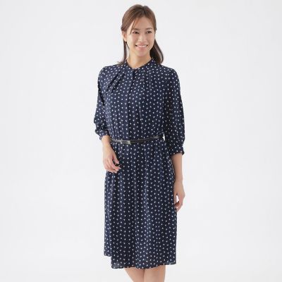 ＜TRANSWORK (Women)＞【ウォッシャブル】スピリットジオメプリントワンピース