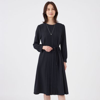 ＜TRANSWORK (Women)＞【ウォッシャブル・ＵＶ・防しわ】ストレッチジョーゼットワンピース