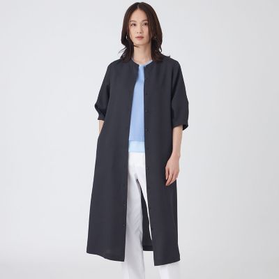 ＜TRANSWORK (Women)＞【ＵＶ対策・着用しわ軽減・ウォッシャブル】エアリーコードレーンワンピース