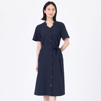 ＜TRANSWORK (Women)＞【ウォッシャブル】【吸水速乾】クールマックスサッカーワンピース