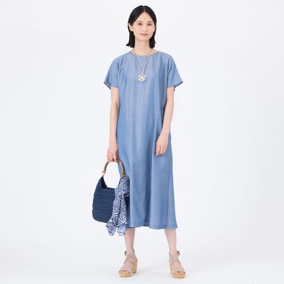 新品・29,700円☆トランスワーク/【ウォッシャブル】ダンガリーワンピース ウォッシャブル】シャルマンダンガリーワンピース | TRANSWORK (Women