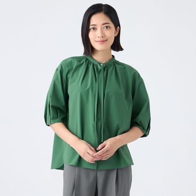 ＜TRANSWORK (Women)＞【ウォッシャブル・接触冷感・ＵＶ・防シワ】ファンクションタイプライターブラウス