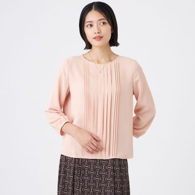 ＜TRANSWORK (Women)＞【ウォッシャブル】オフショアベネブラウス