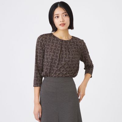 ＜TRANSWORK (Women)＞【吸水速乾・ＵＶ・接触冷感・ウォッシャブル】ビットエアファインブラウス