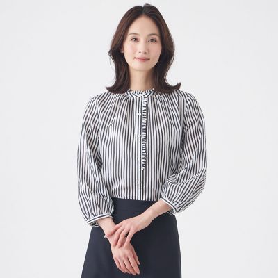 今季新作！完売！ UNITED TOKYO シルクアセマルチストライプブラウス 今季新作！完売！ UNITED TOKYO シルクアセマルチストライプブラウス