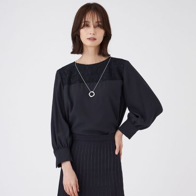 ＜TRANSWORK (Women)＞【ウォッシャブル】プライムジョーゼットブラウス