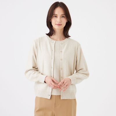 ＜TRANSWORK (Women)＞【ウォッシャブル】ＳＰＡＮＧＬＥ　ＫＮＩＴカーディガン