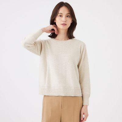 ＜TRANSWORK (Women)＞【ウォッシャブル】ＳＰＡＮＧＬＥ　ＫＮＩＴプルオーバー