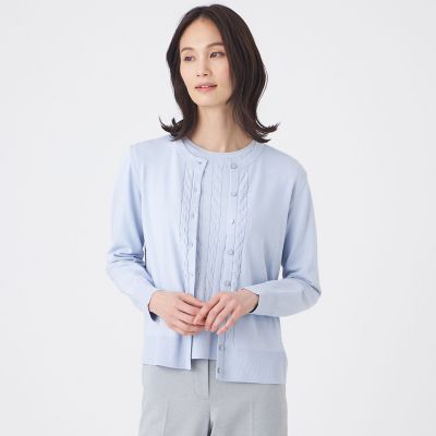 ＜TRANSWORK (Women)＞【ウォッシャブル】アンサンブルニットカーディガン