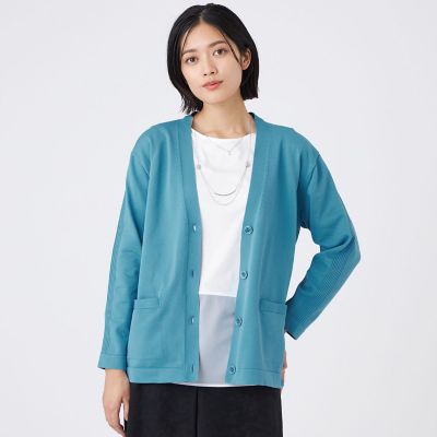 ＜TRANSWORK (Women)＞【ウォッシャブル】ＴＥＸＢＲＩＤカーディガン