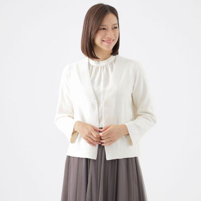 ＜TRANSWORK (Women)＞【ウォッシャブル】オータムコンフォートストレッチカーディガン