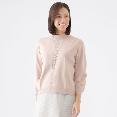 ＜TRANSWORK (Women)＞【ＳＴＯＲＹ掲載】【ウォッシャブル】オータムコンフォートストレッチハイネックプルオーバーニット