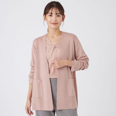 ZEGNA TRANSWORK (Women)/トランスワーク【ウォッシャブル】CASH WOOLニットカーディガン 12ピンク2 トップス【三越伊勢丹/公式】