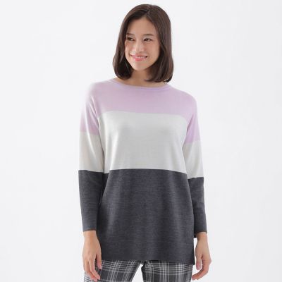 ＜TRANSWORK (Women)＞【ウォッシャブル】エクストラファインウールチュニックニット