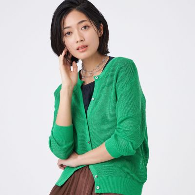 ＜TRANSWORK (Women)＞【ウォッシャブル】２ＷＡＹメッシュカーデ