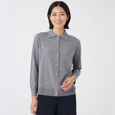 ＜TRANSWORK (Women)＞【ウォッシャブル】エクストラファインウールプルオーバー