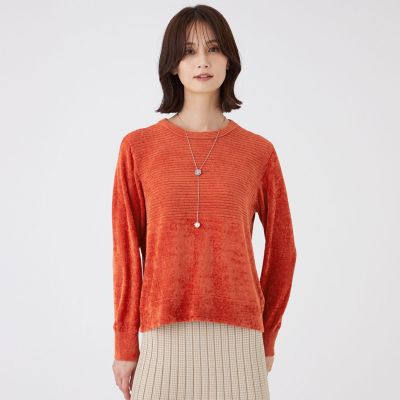 ＜TRANSWORK (Women)＞【ウォッシャブル】モールヤーン×ＴＥＸＢＲＩＤプルオーバー