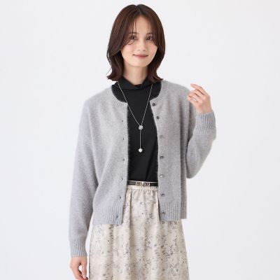 新品 BEAUTY&amp;YOUTHフォックスカシミヤブレンド カーディガン フォックスカシミヤブレンド クルーネックカーディガン