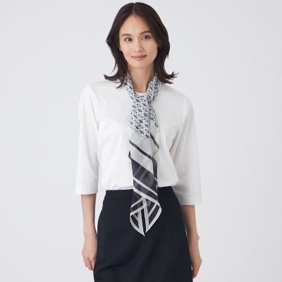 ＜TRANSWORK (Women)＞【ウォッシャブル】アルビニプレミアムスムースカットソー