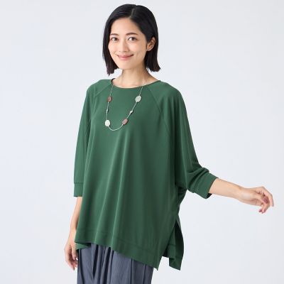 ＜TRANSWORK (Women)＞【ウォッシャブル・接触冷感・ＵＶ・防シワ】強撚スムースカットソー